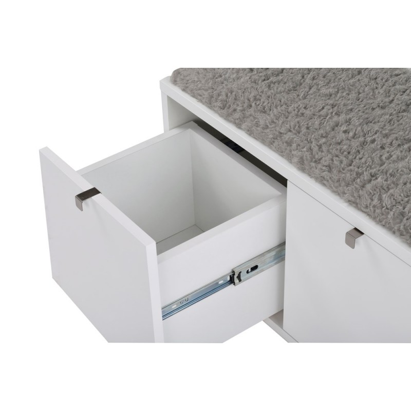 RO Confe Bench 3 Drawers White/Light Grey